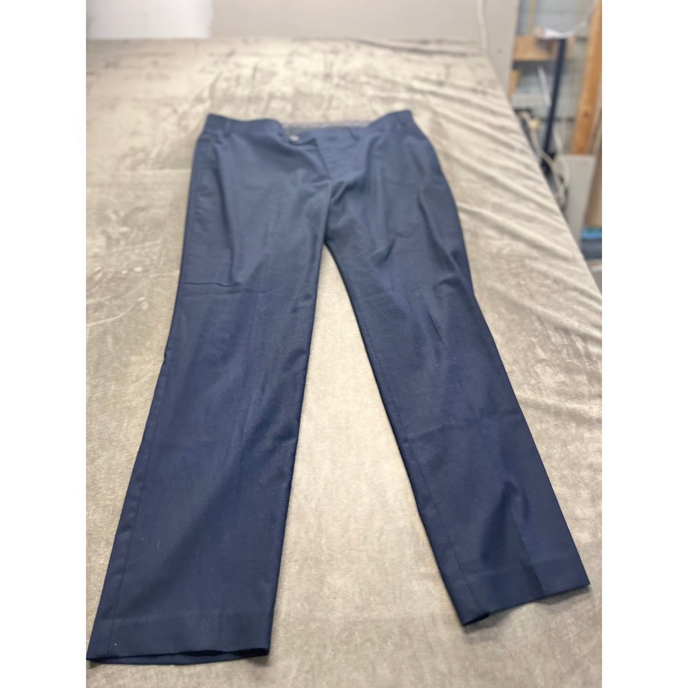 Lauren Ralph Lauren Mens Navy Blue Dress‎ Pants Trousers 38W x 30L Flat Front